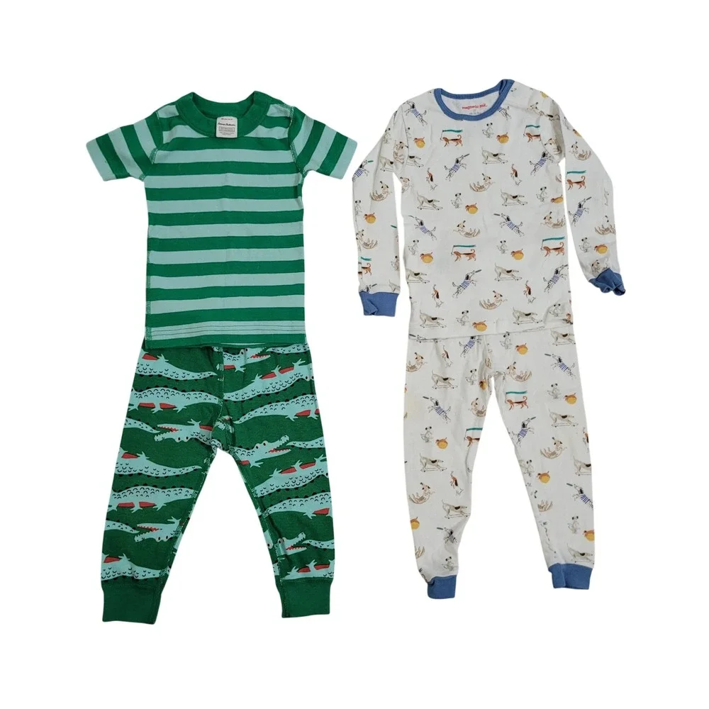 Hanna Andersson Magnetic Me 2T Pajama Sets Toddler Boys Organic Cotton Animal